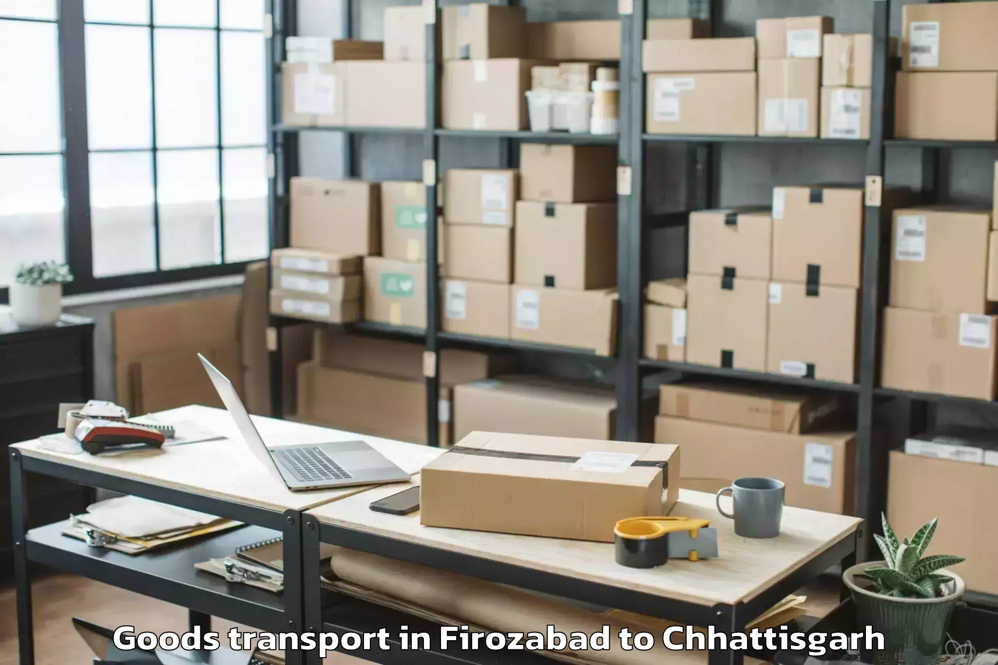 Quality Firozabad to Dharamjaigarh Goods Transport